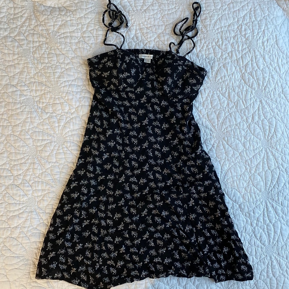 American Eagle Tie Strap Mini Dress (Like New) - Picture 4 of 5